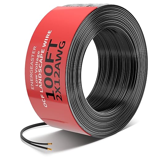Low Voltage Landscape Lighting Copper Wire, 2 Conductor Wire,Low Voltage 12/14/16 AWG Copper Extension Cord for Speaker Wire 12V/24V DC(100FT)