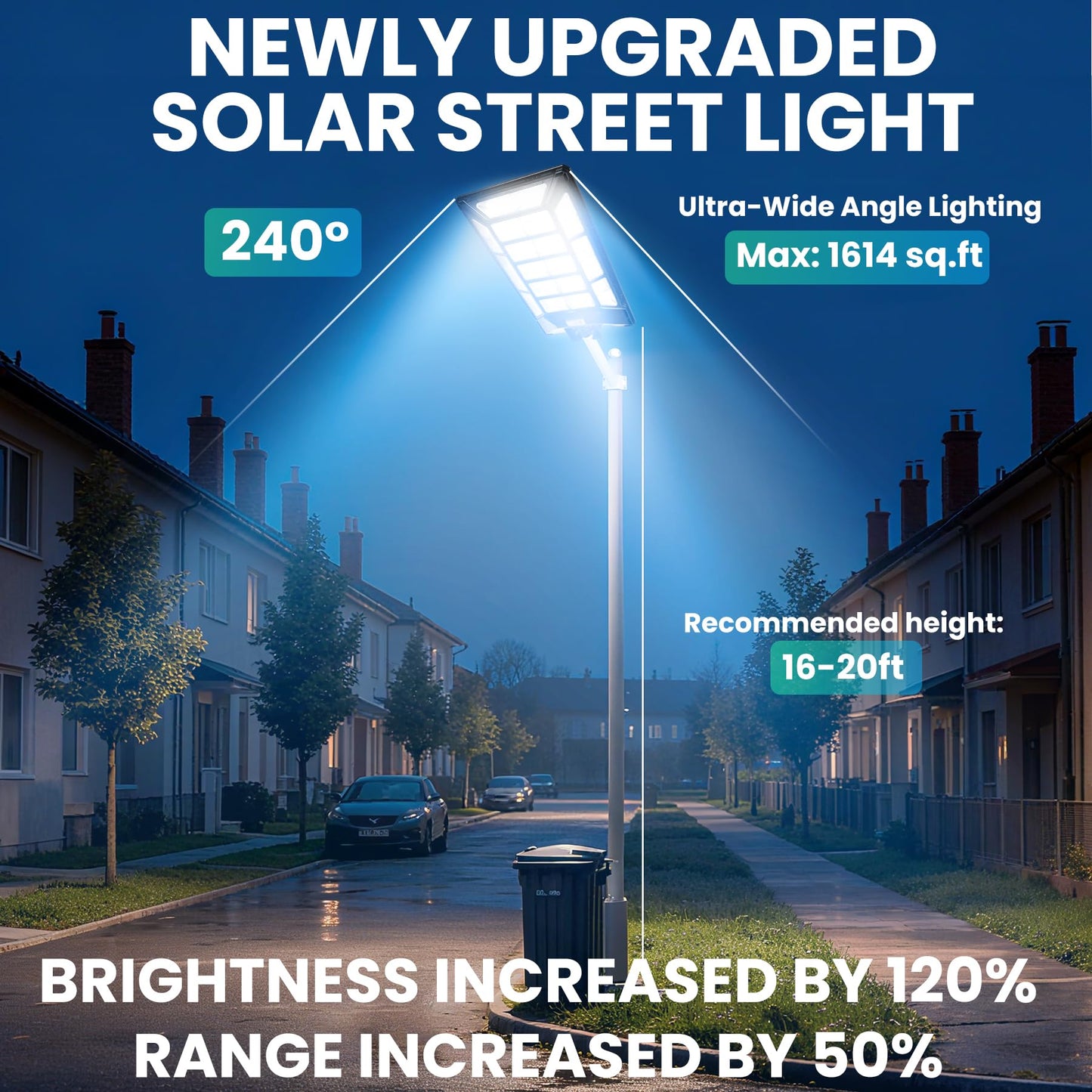 8800W Solar Street Lights Outdoor Waterproof 6500K Dusk to Dawn 180000 Lumen Motion Sensor Super Bright Solar Parking Lot Light - Outdoor Solar Outlet