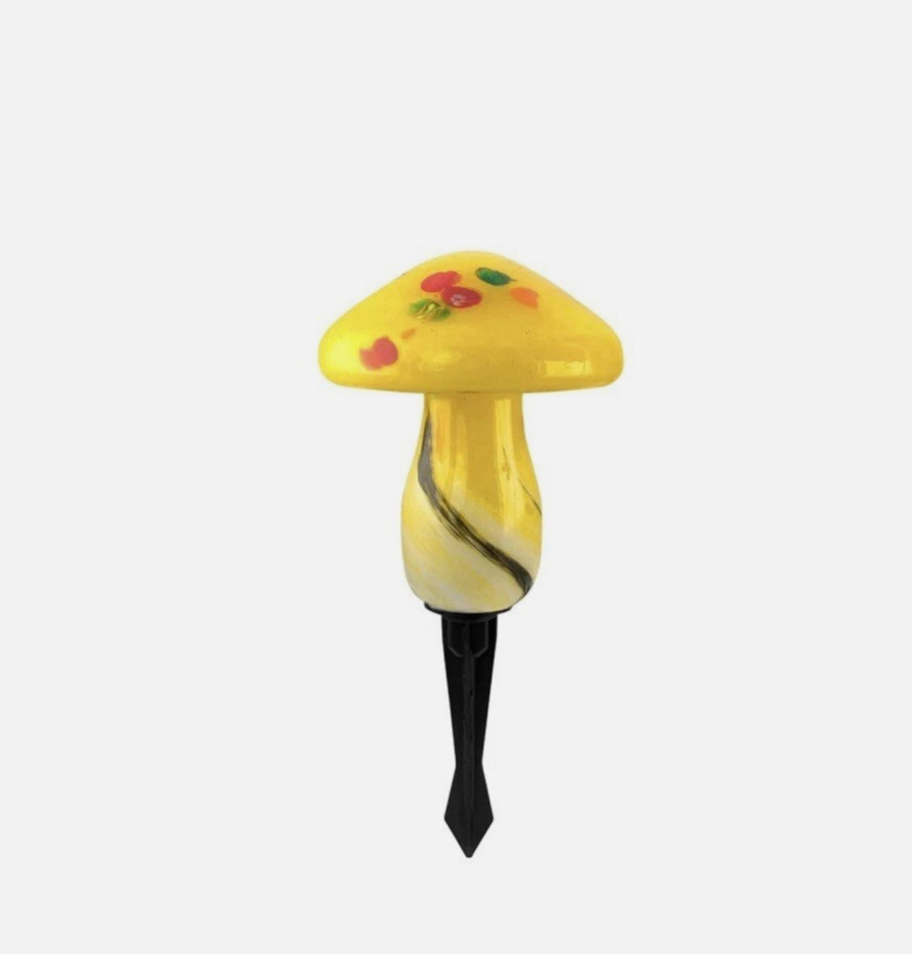 Infinity X1 Solar Glass Mushroom Landscape Accent Light, Set of 3 Pack