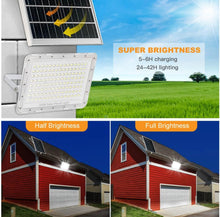 Load image into Gallery viewer, 300W LED Solar Flood Lights,24000Lumens Street Flood Light Outdoor IP67 Waterproof with Remote Control