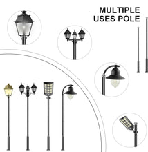 Load image into Gallery viewer, 19Ft Tall Street Light Pole, Street Lamp Post for Outdoor Lights, Solar Street Light Pole Accessory for Backyard, Street, Patio,Park,Parking Lots, Exterior House 1-Pack