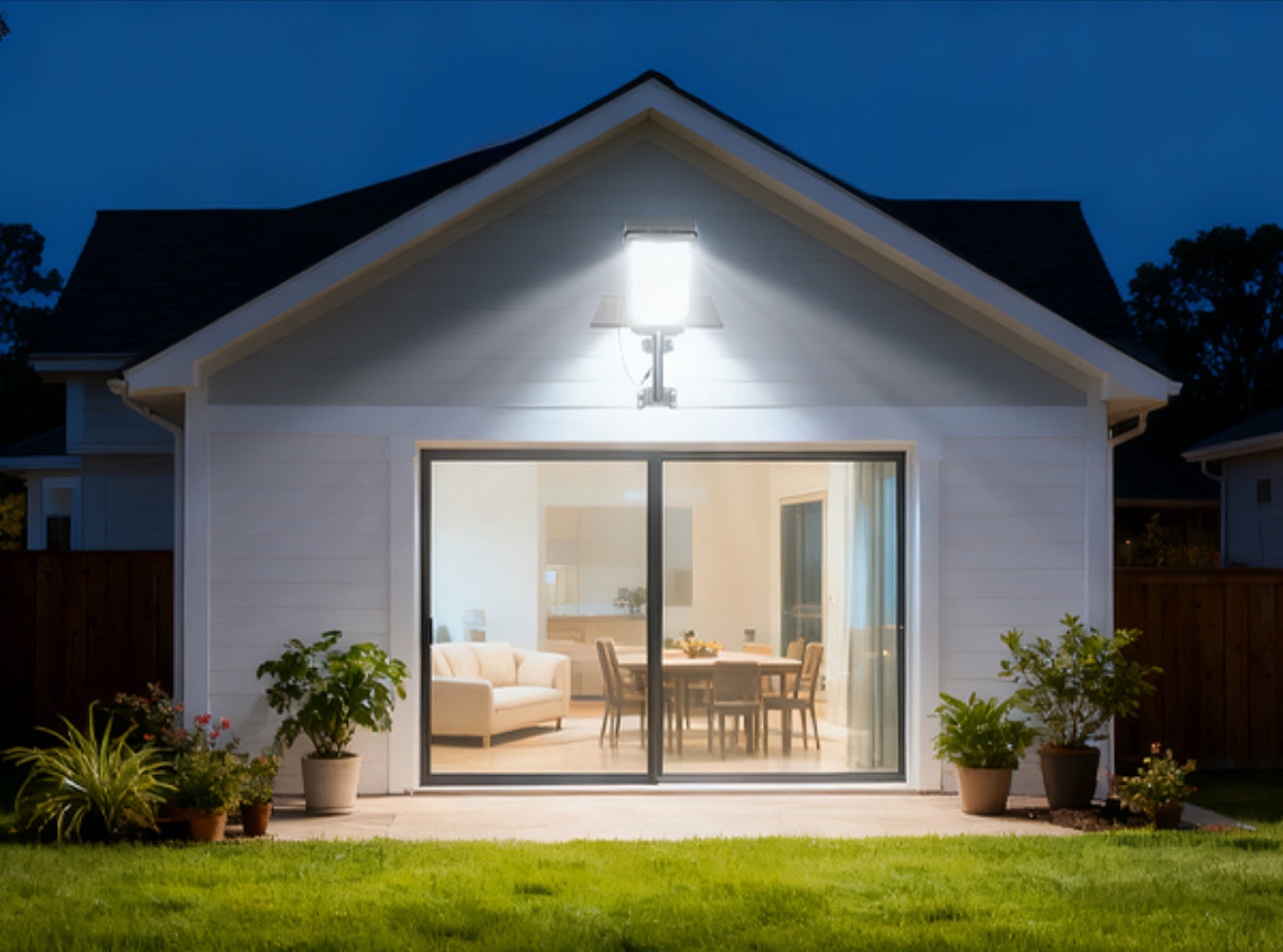 8500W Solar Street Lights Outdoor, 6500K Dusk to Dawn, LED Wide Angle Lamp with Motion Sensor and Remote Control