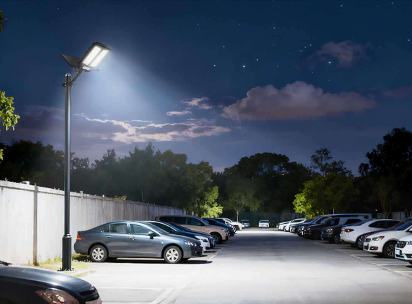 8500W Solar Street Lights Outdoor, 6500K Dusk to Dawn, LED Wide Angle Lamp with Motion Sensor and Remote Control