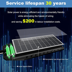 3000W Solar Street Light, 180000 Lumens Dusk to Dawn Street Lights Solar Powered Motion Sensor IP66 Waterproof