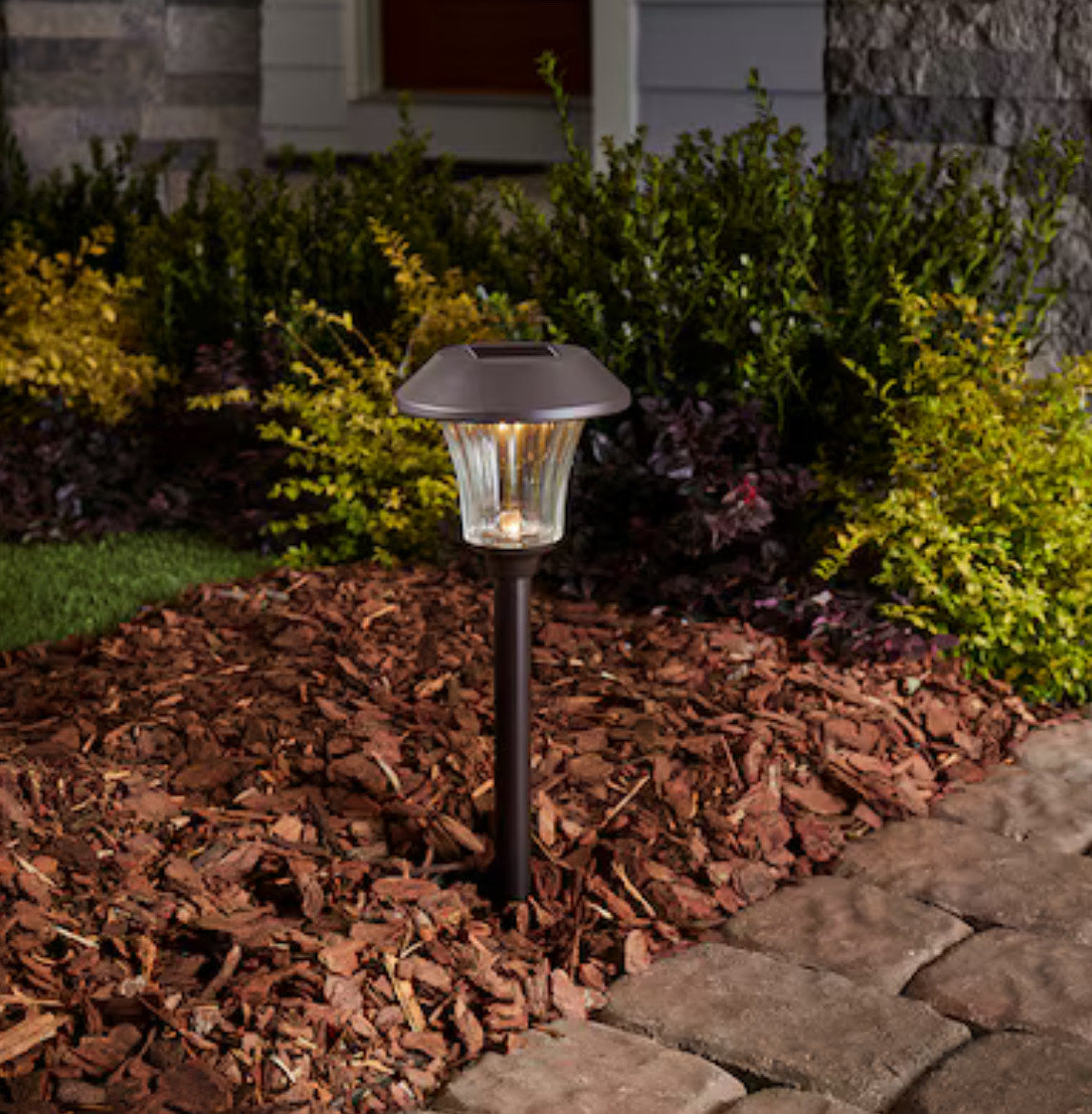 Berkely Jensen 12 -Lumens Oil-rubbed Bronze Solar LED Outdoor Path Light 5 Pack( 3000-Kelvins K)