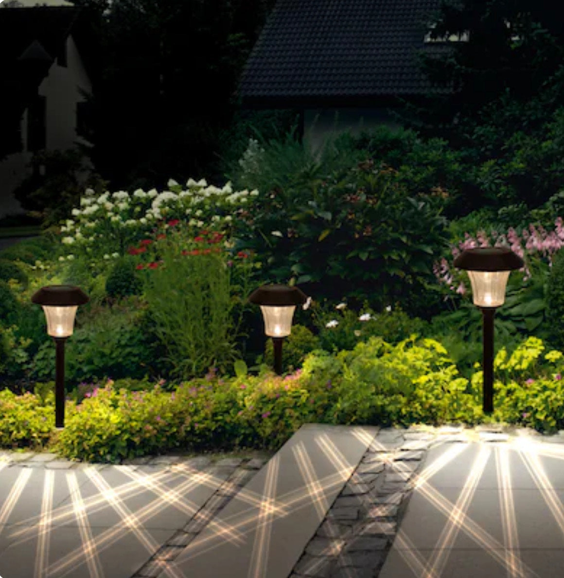 Berkely Jensen 12 -Lumens Oil-rubbed Bronze Solar LED Outdoor Path Light 5 Pack( 3000-Kelvins K)