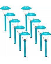 Load image into Gallery viewer, New-LED-Energizer-10-Pack-Solar-Pathway-Lights-Outdoor-Stainless-Steel-Turquoise