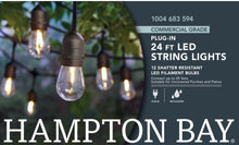 Load image into Gallery viewer, Hampton Bay 24 ft. LED String Light, 12 bulbs, 120 volts