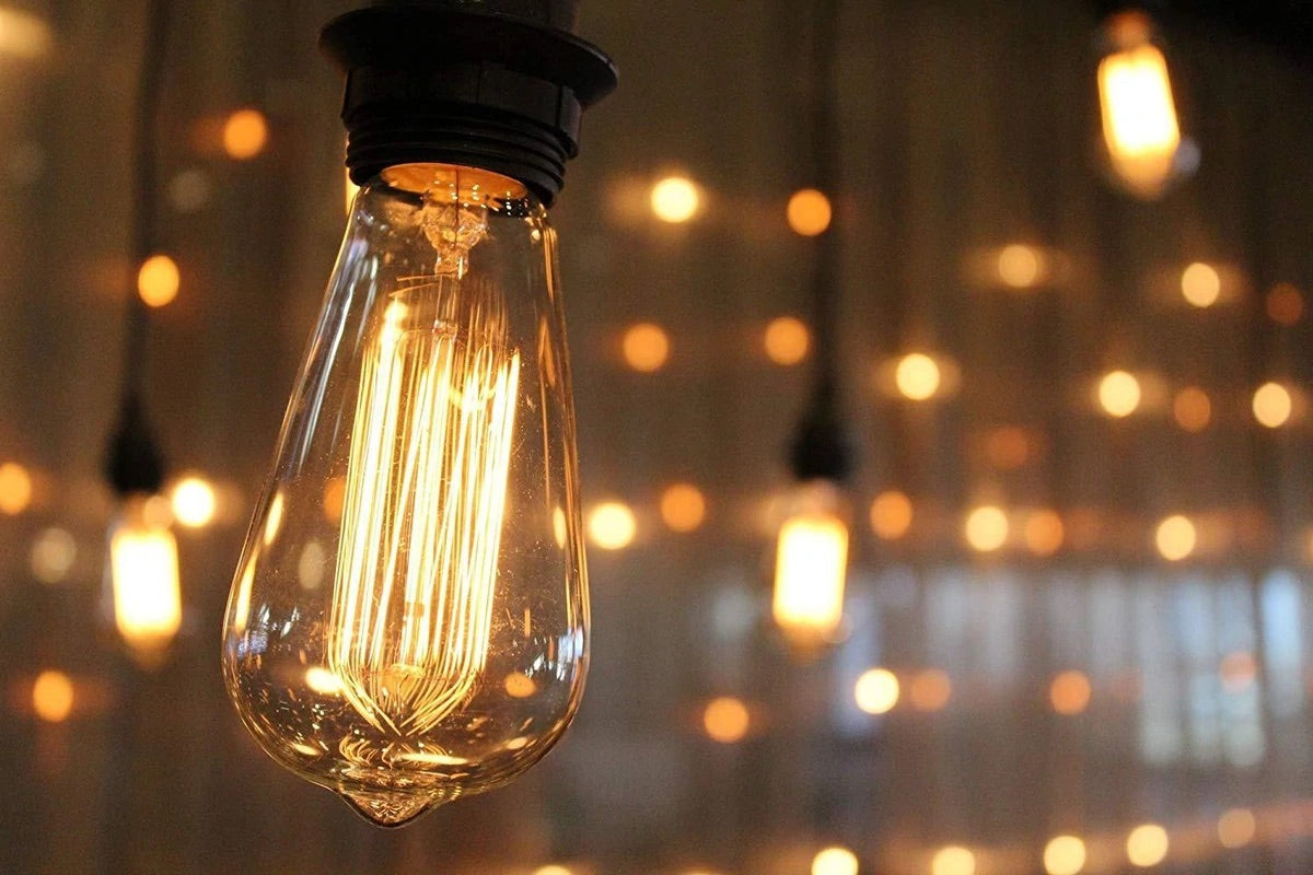 48Ft Pro Vintage Edition Plug-In Outdoor Heavy Quality 40W Commercial String Lights-15 Bulbs