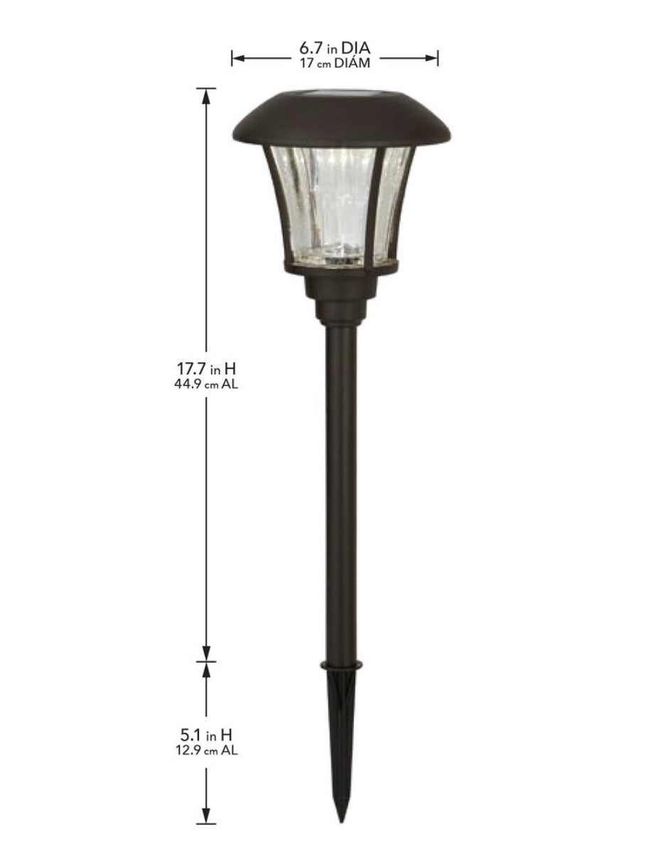 Hampton Bay Solar Pathway Light LED Landscape 10 Lumens Bronze (8-Pack)