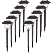 Load image into Gallery viewer, Energizer 10 Pack Solar Pathway LED Lights Outdoor-Stainless Steel ( Gunmetal )