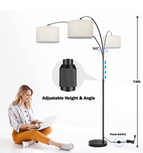Load image into Gallery viewer, Arc Floor Lamp Modern Standing Lamp for Living Room Dimmable 74” Tall