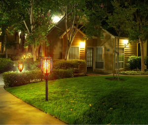Solar LED Flame Lamp Lawn Flame Flickering Torch Light Outdoor Fire 96 LED Lights 4 Pack