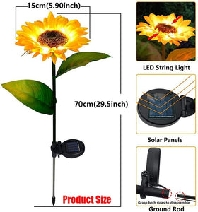 Solar Sunflower Lights (4 Pack)