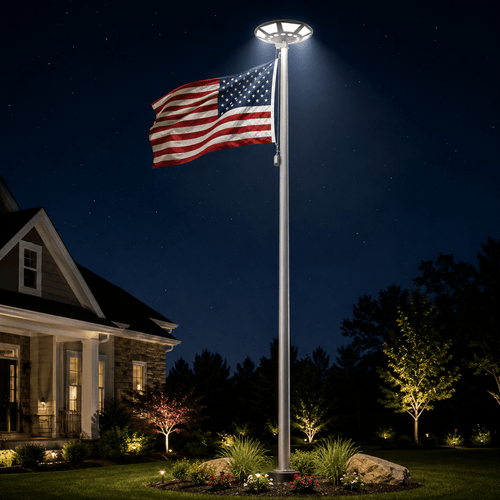 Solar Flagpole Light+Pole