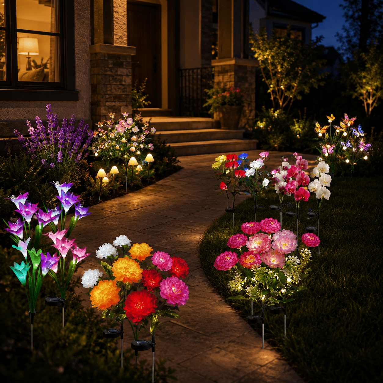 Solar Floral Lights - Outdoor Solar Outlet
