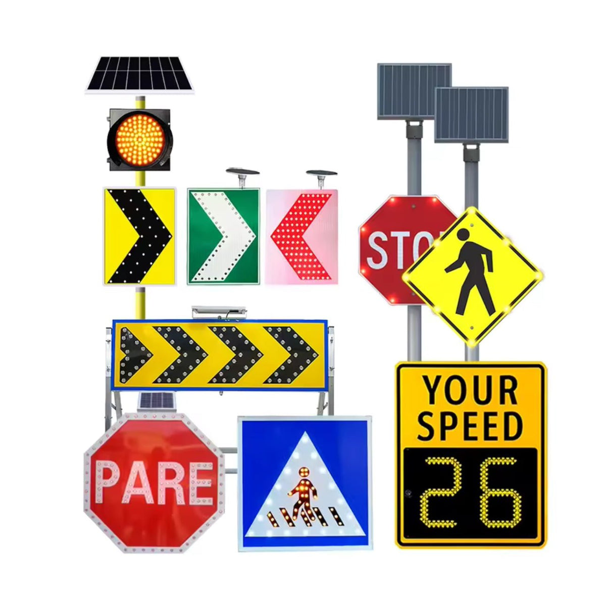Solar Traffic Sign - Outdoor Solar Outlet