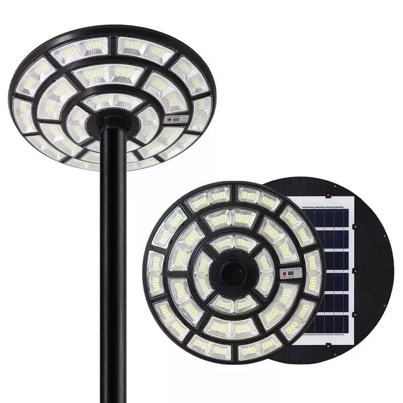 2500W Solar Outdoor Light UFO Garden Pole And Wall Street Lights For Home, Yard, Farmhouses with Remote