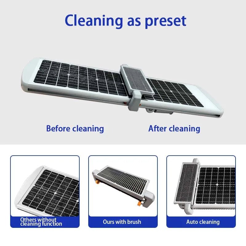 10,000W Commercial Solar street light All In One 6500K-Self Cleaning - Outdoor Solar Outlet