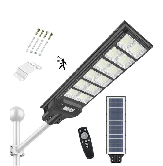 1000W Solar Street Light Motion Sensor, 80000LM IP65 Waterproof with Remote Control - Outdoor Solar Outlet