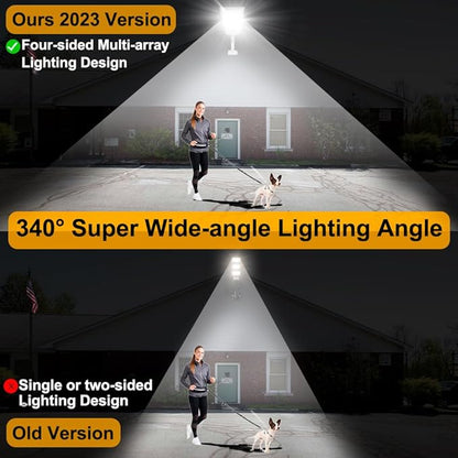 11,000W Aluminum Frame Solar Street Lights Outdoor Motion Sensor, Dusk to Dawn 200000LM with Remote Control - Outdoor Solar Outlet