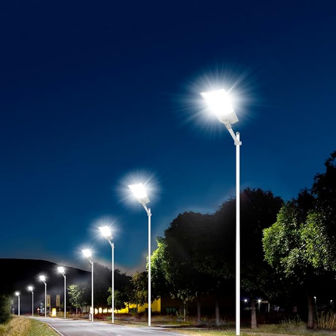 11,000W Aluminum Frame Solar Street Lights Outdoor Motion Sensor, Dusk to Dawn 200000LM with Remote Control - Outdoor Solar Outlet