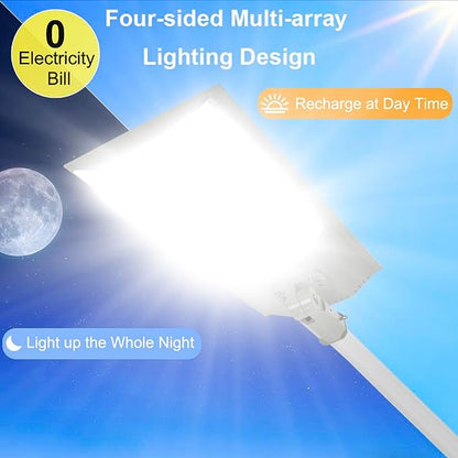 11,000W Aluminum Frame Solar Street Lights Outdoor Motion Sensor, Dusk to Dawn 200000LM with Remote Control - Outdoor Solar Outlet