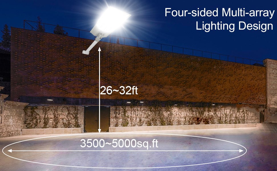 11,000W Aluminum Frame Solar Street Lights Outdoor Motion Sensor, Dusk to Dawn 200000LM with Remote Control - Outdoor Solar Outlet