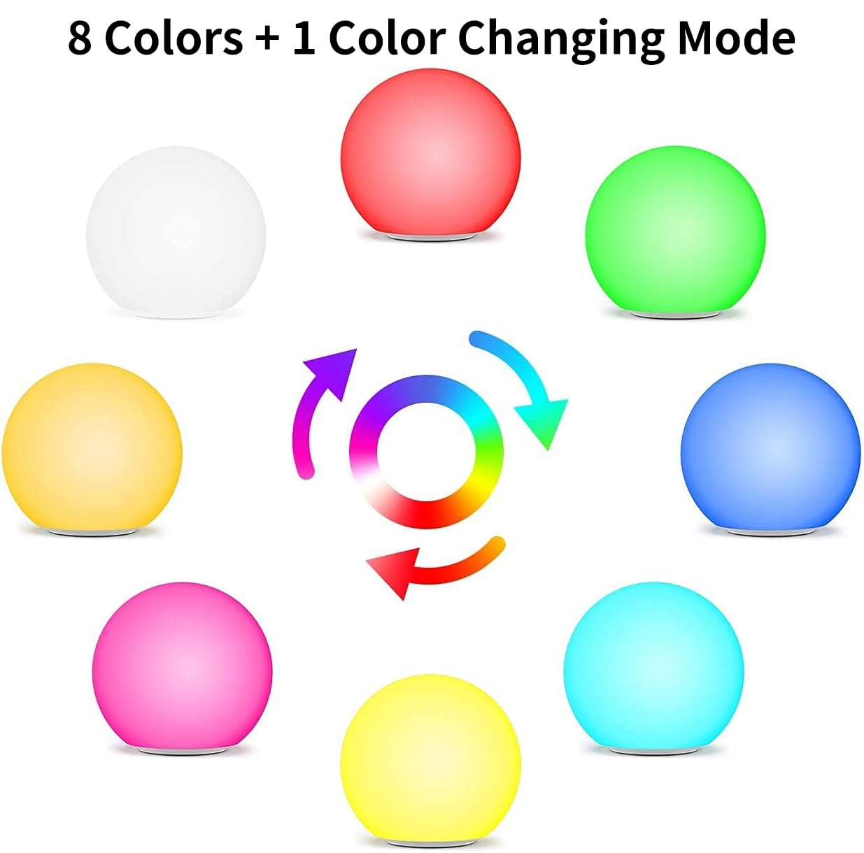 12-Inch LED Ball Light, Solar Rechargeable Globe Light Color Changing Solar Globe Lamp - Outdoor Solar Outlet