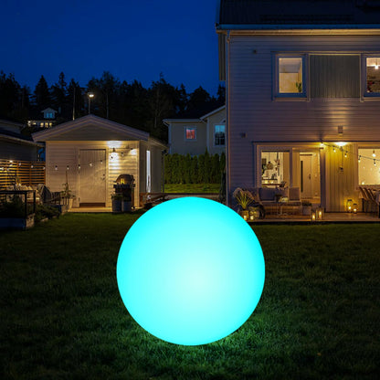 12-Inch LED Ball Light, Solar Rechargeable Globe Light Color Changing Solar Globe Lamp - Outdoor Solar Outlet