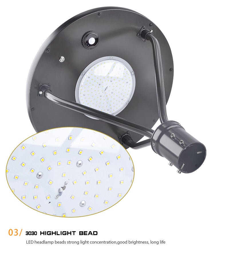 12000W Solar Lamp Post Cap – 240000LM Aluminum Solar Post Top Light, IP65, Dusk-to-Dawn, 120° Wide Beam - Outdoor Solar Outlet