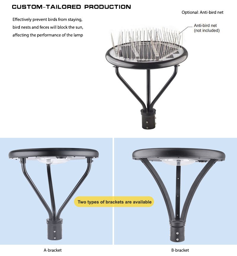 12000W Solar Lamp Post Cap – 240000LM Aluminum Solar Post Top Light, IP65, Dusk-to-Dawn, 120° Wide Beam - Outdoor Solar Outlet
