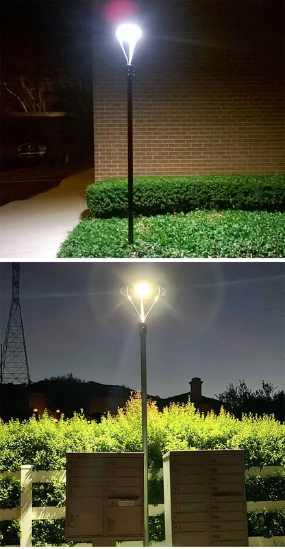 12000W Solar Lamp Post Cap – 240000LM Aluminum Solar Post Top Light, IP65, Dusk-to-Dawn, 120° Wide Beam - Outdoor Solar Outlet