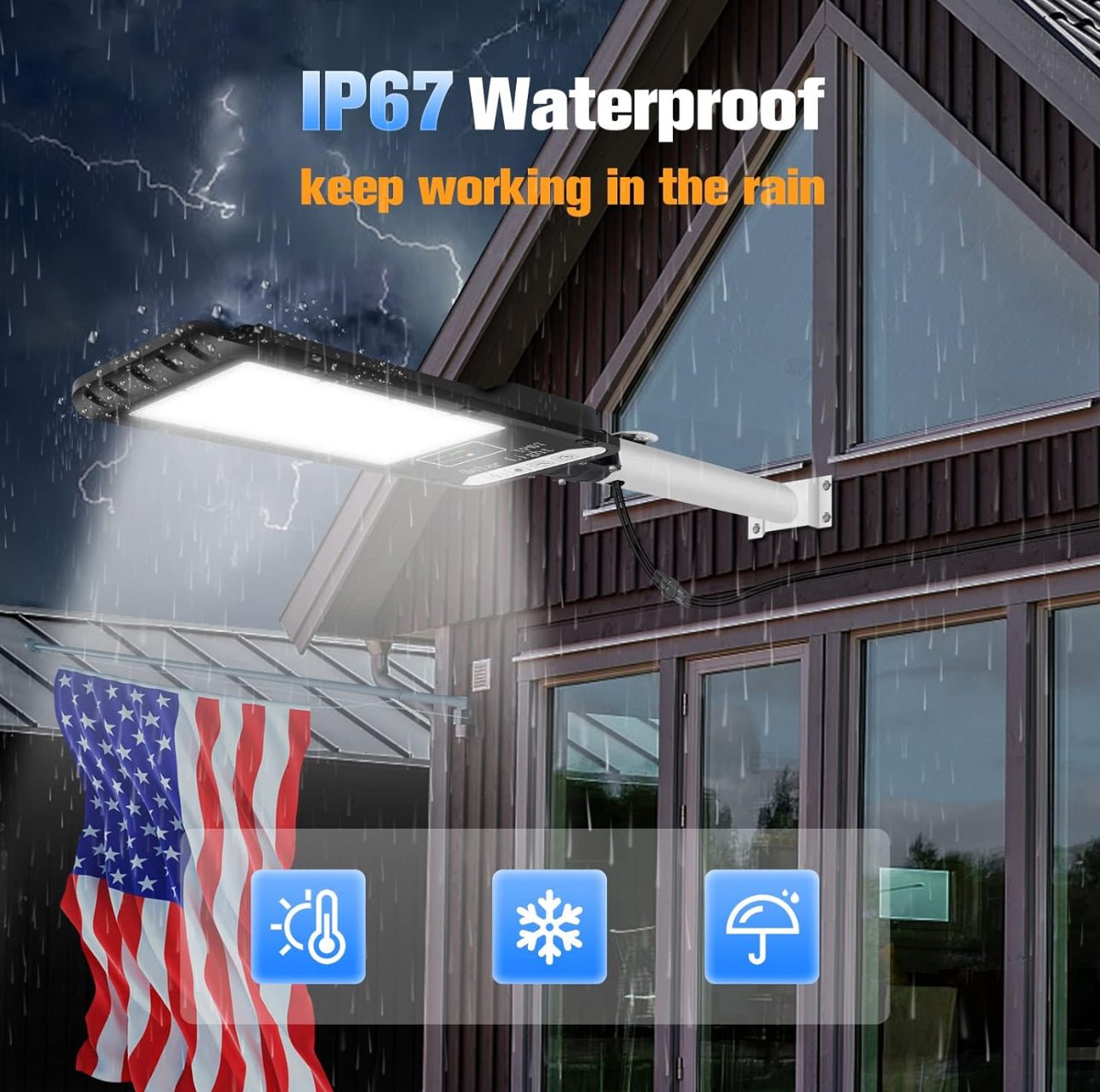 1200W Solar Outdoor Lights Motion Sensor Dusk to Dawn Commercial Large Area Lighting Security Flood Lights Waterproof with Remote for Backyard Stadium Garage Parking Lot - Outdoor Solar Outlet