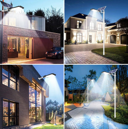 1200W Solar Outdoor Lights Motion Sensor Dusk to Dawn Commercial Large Area Lighting Security Flood Lights Waterproof with Remote for Backyard Stadium Garage Parking Lot - Outdoor Solar Outlet