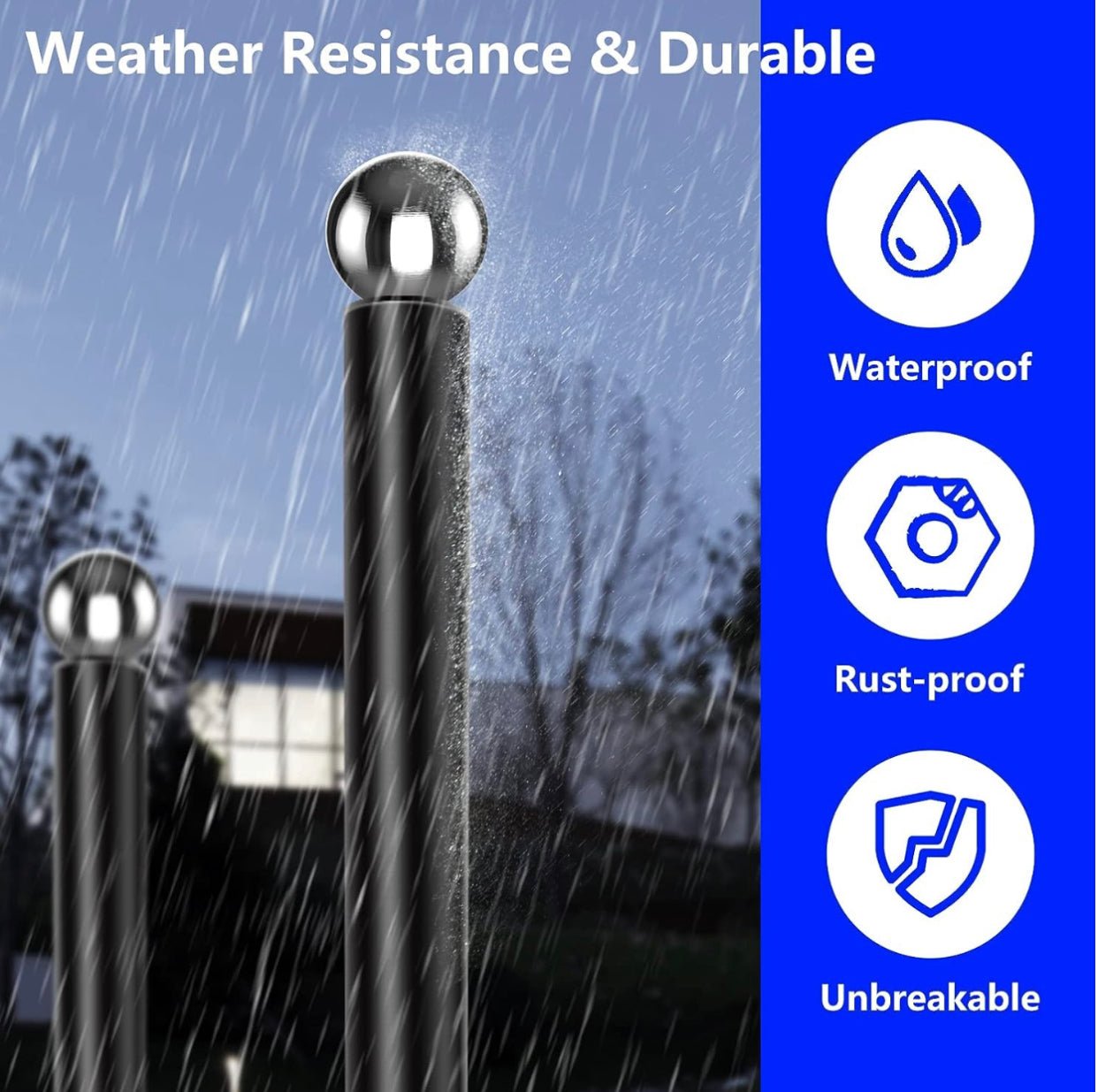 13FT Street Light Pole Garden Light Heavy Metal Light Pole Black Iron Aluminum Pole with Ground Cage and Mounting Kit for Heavy Duty - Outdoor Solar Outlet