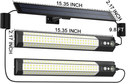 1500W Solar sensor lights, outdoor high-brightness lighting with 316 LED, motion sensor sensing, independent solar charging panel, detachable handheld lighting - Outdoor Solar Outlet