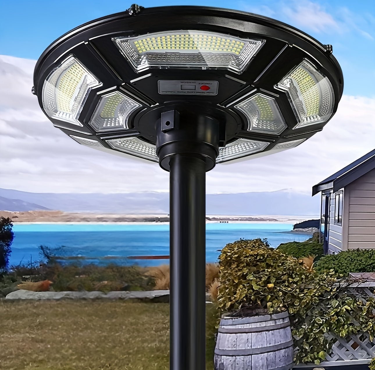 1500W Solar UFO Motion Sensor All in one Solar Garden Street Light With Remote Control - Outdoor Solar Outlet