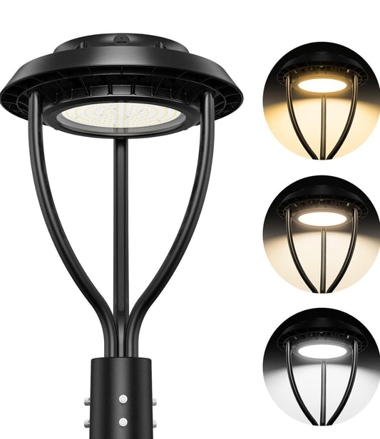 150W Hard Wire LED Post Top UFO Light 21,000LM, ETL Listed LED Post Lights with Photocell 5000K, IP65 - Outdoor Solar Outlet
