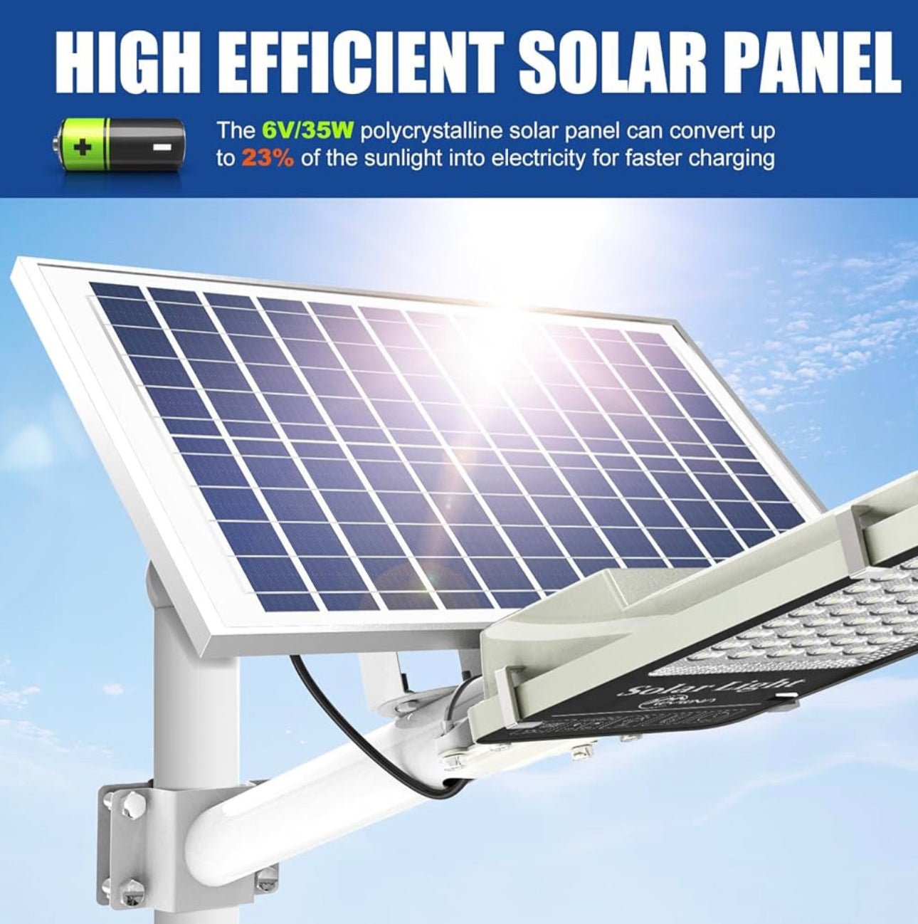 1600W Commercial Solar Street Lights Outdoor Waterproof 160000LM Dusk to Dawn - Outdoor Solar Outlet