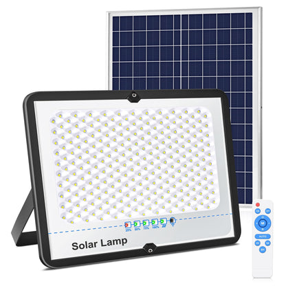 1800W Solar Flood Lights Outdoor - Solar Parking Lot Lights Dusk to Dawn IP67 Waterproof Security Commercial Lighting with 16ft Cables - Outdoor Solar Outlet