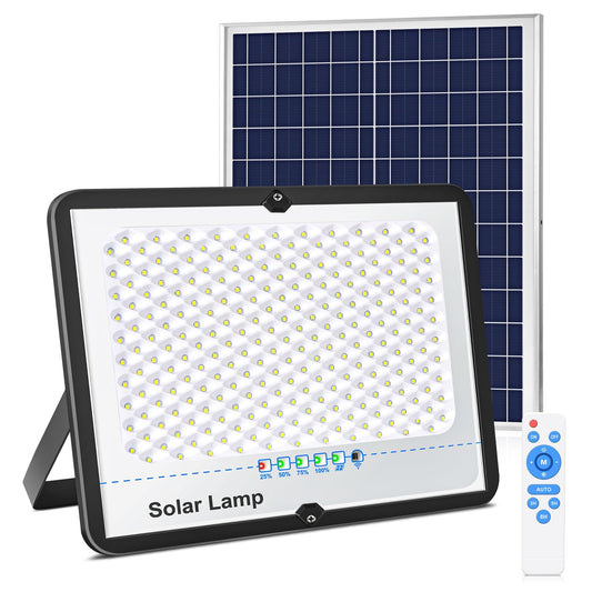 1800W Solar Flood Lights Outdoor - Solar Parking Lot Lights Dusk to Dawn IP67 Waterproof Security Commercial Lighting with 16ft Cables - Outdoor Solar Outlet