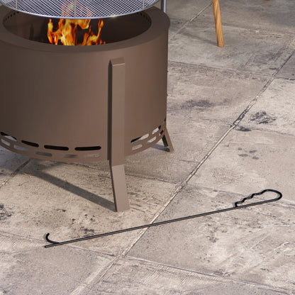 2-in-1 Portable Smokeless Fire Pit with Grill for Backyard Patio Picnic, Camping, Bonfire - Outdoor Solar Outlet