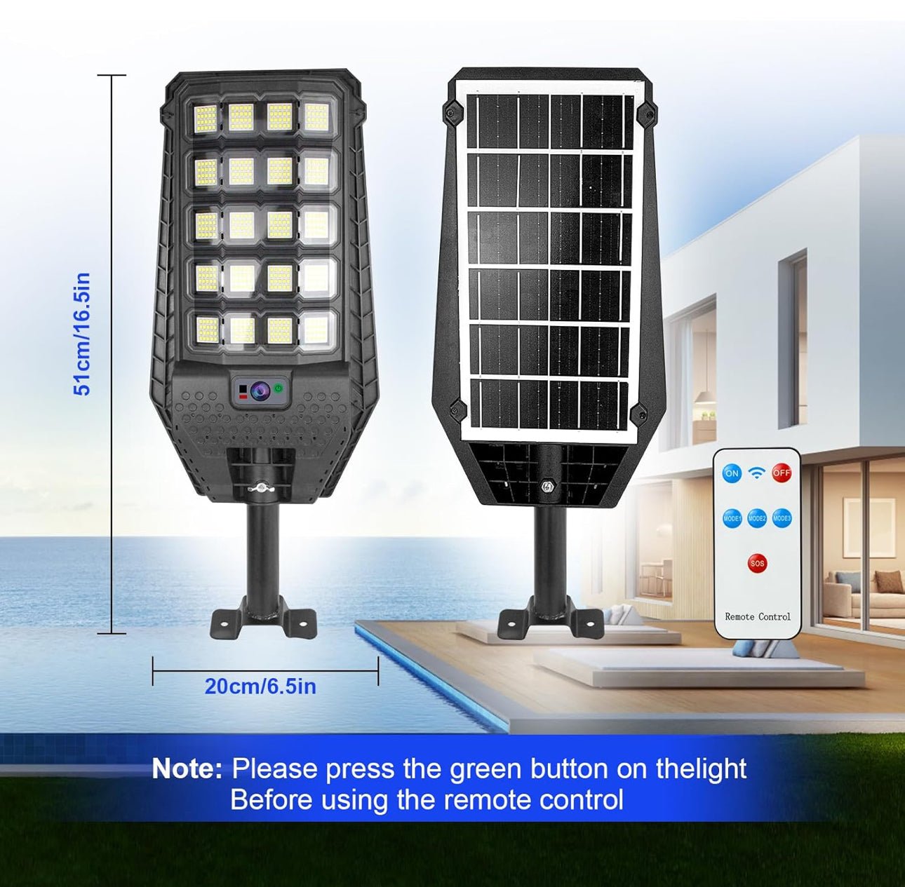 2 Pack 1500W Solar Motion Lights Outdoor, 400 LED Parking Lot Lights Outdoor, IP65 Solar Street Lights Outdoor Waterproof - Outdoor Solar Outlet