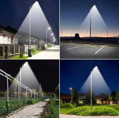 2 Pack 4600W Solar Street Lights Outdoor 190000 Lumens Dusk to Dawn With Remote and Motion Sensor - Outdoor Solar Outlet