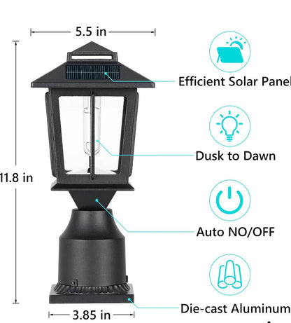 2 Pack SmartYard Aluminum Solar Post/Fence Lights Outdoor, Wood 4X4 Solar Post Cap Lights - Outdoor Solar Outlet