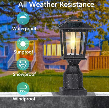 2 Pack SmartYard Aluminum Solar Post/Fence Lights Outdoor, Wood 4X4 Solar Post Cap Lights - Outdoor Solar Outlet