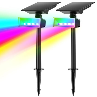 2 Pack SmartYard Upgraded Solar Spotlight with 360° Independently Adjustable , 600 Lumen Outdoor, Waterproof - Outdoor Solar Outlet