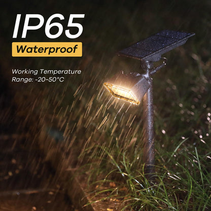 2 Pack SmartYard Upgraded Solar Spotlight with 360° Independently Adjustable , 600 Lumen Outdoor, Waterproof - Outdoor Solar Outlet