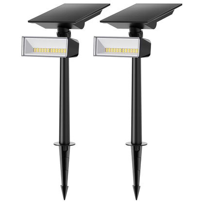 2 Pack SmartYard Upgraded Solar Spotlight with 360° Independently Adjustable , 600 Lumen Outdoor, Waterproof - Outdoor Solar Outlet